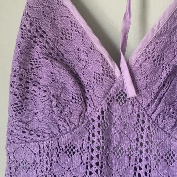 Plenty medium purple crochet cami NWT halter neck - Picture 2 of 6